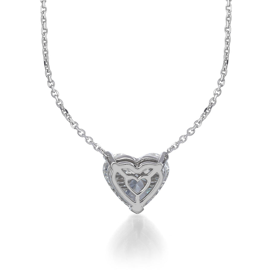 2.03 ct Lab Grown Heart Shape Diamond Solitaire Pendant Necklace - BenzDiamonds