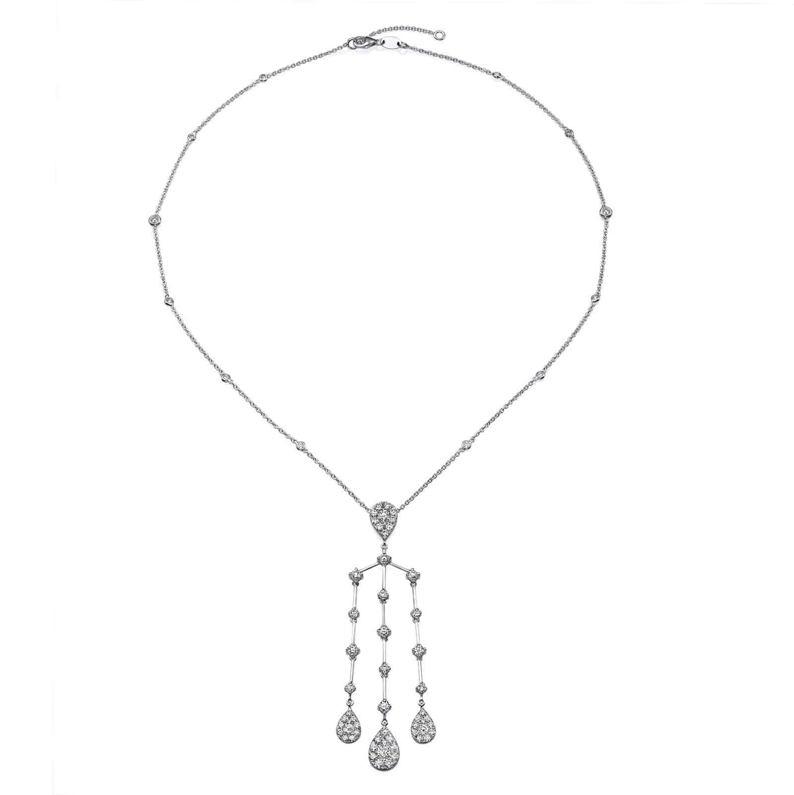 3.36 CT ILLUSION CHANDELIER NECKLACE - BenzDiamonds