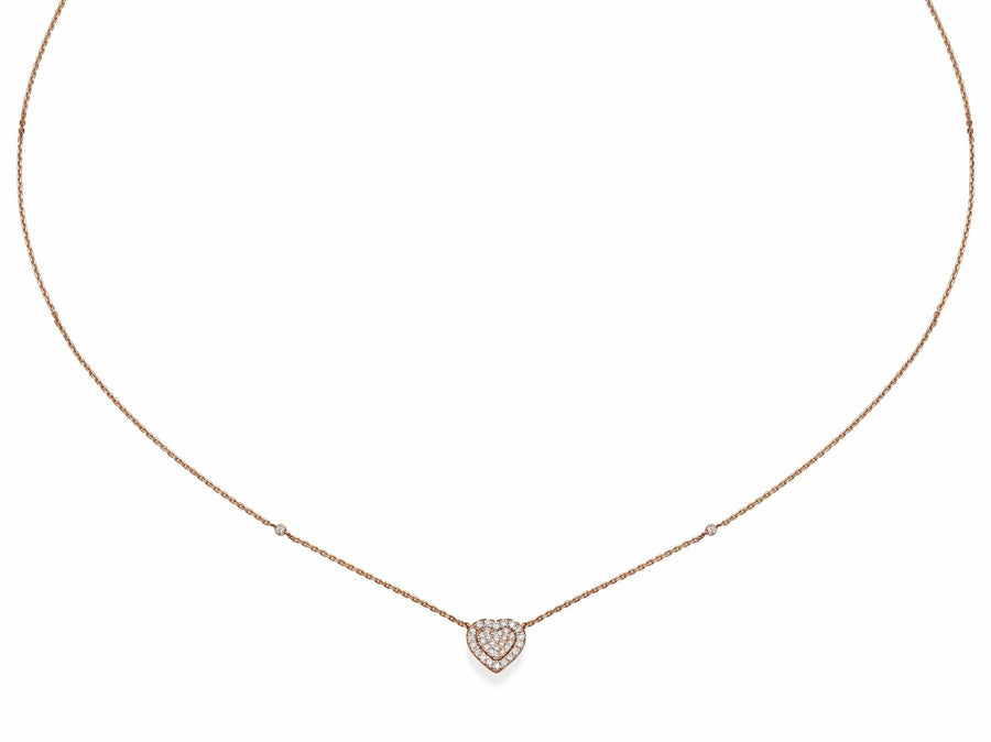 Big Heart Shaped Diamond Cluster Pendant Necklace - BenzDiamonds
