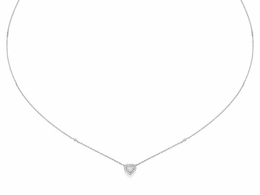 Heart Shaped Diamond Cluster Pendant Necklace - BenzDiamonds