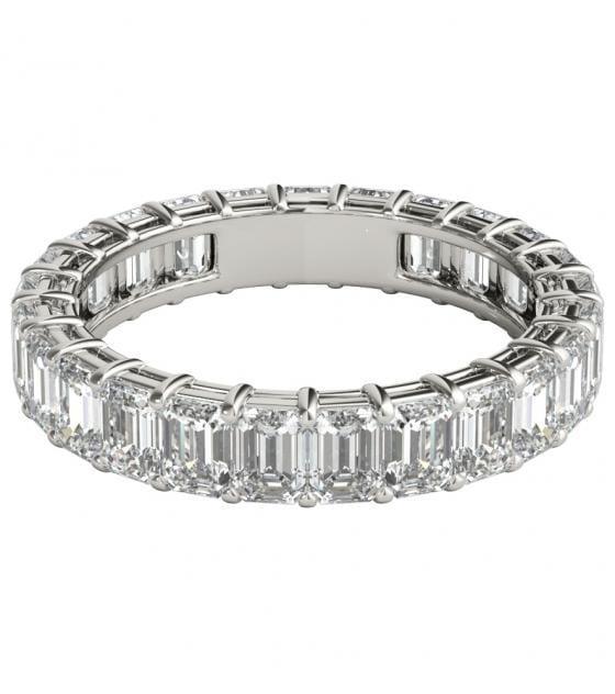 2.5 ct Emerald Cut Diamond Eternity Band - BenzDiamonds