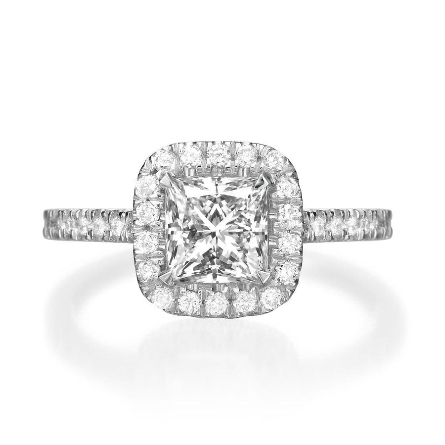 1.00 ct Princess cut Diamond Engagement Ring - BenzDiamonds