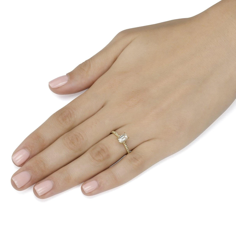 1.46 ct Emerald Cut Diamond Engagement Ring - BenzDiamonds
