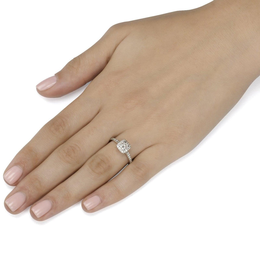 1.00 ct Princess cut Diamond Engagement Ring - BenzDiamonds
