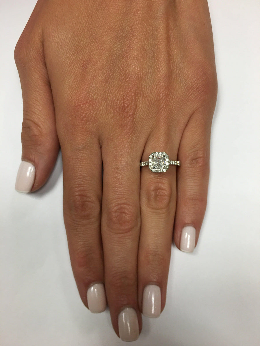 1 ct asscher cut store diamond ring