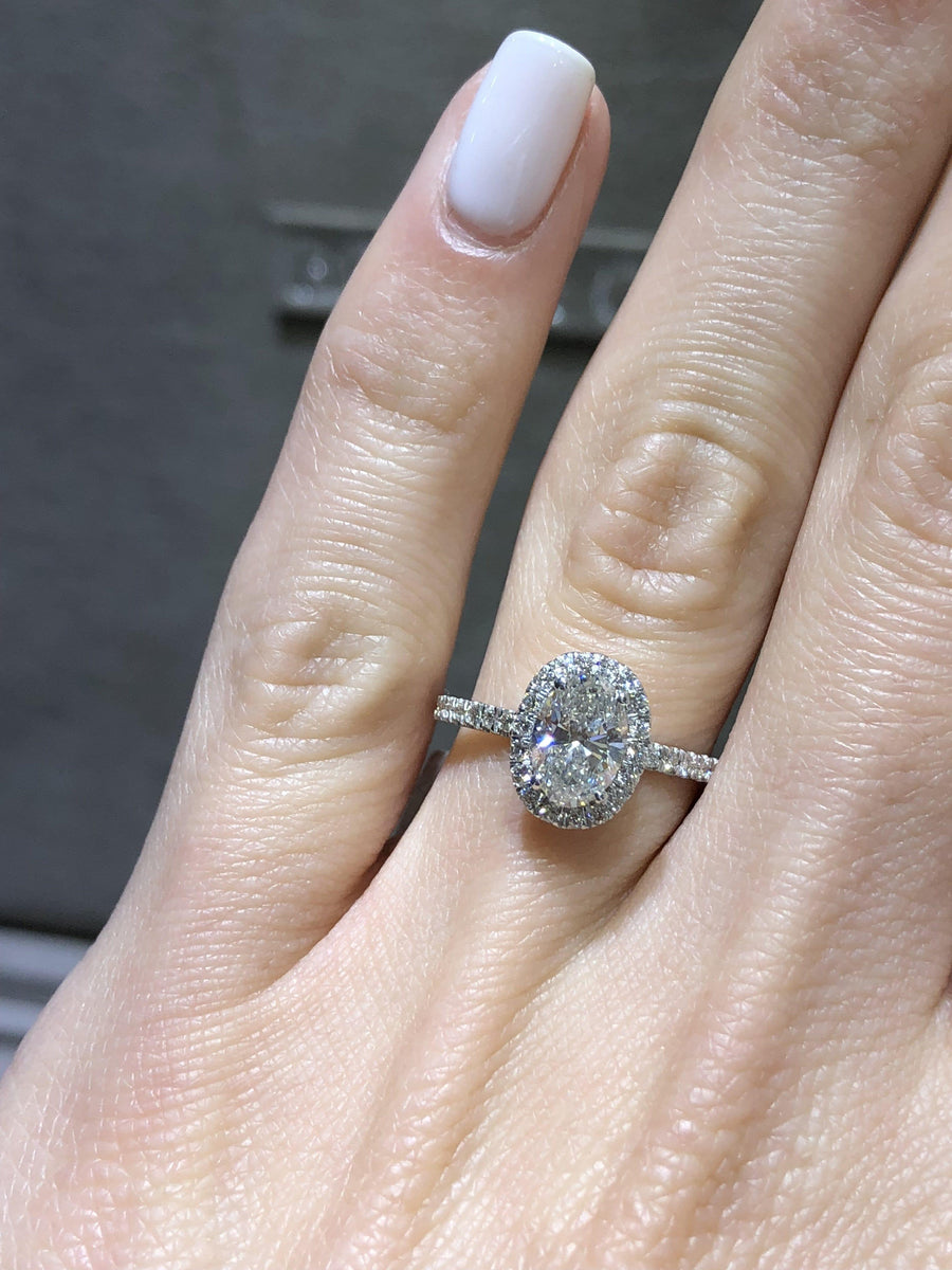 1.62 ct Oval Cut Diamond Engagement Ring - BenzDiamonds