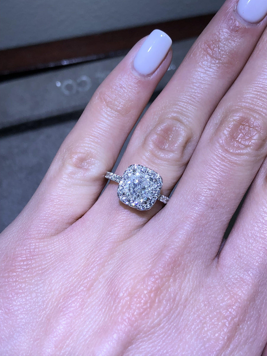 2.76 ct Cushion Cut Diamond Engagement Ring - BenzDiamonds