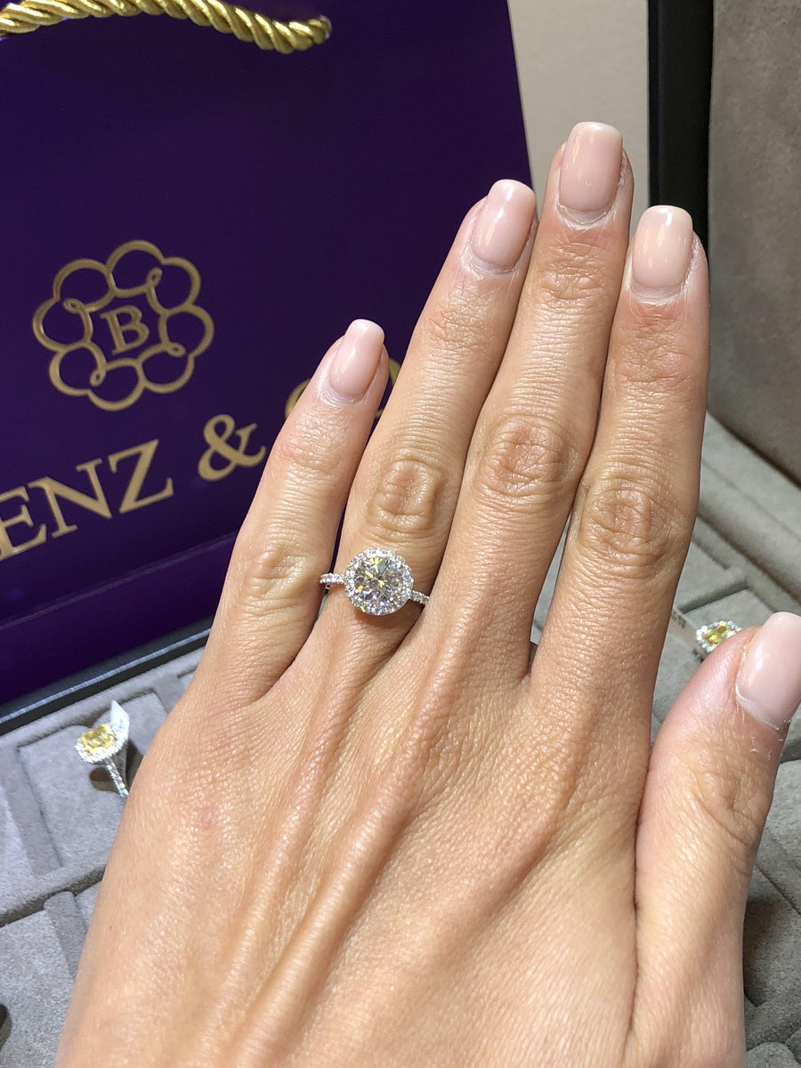 1.41 ct Round Brilliant Cut Diamond Engagement Ring - BenzDiamonds