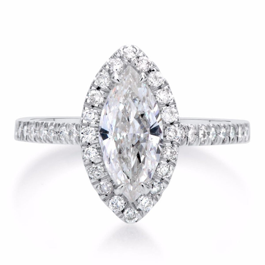 1.36 ct Marquise Cut Diamond Engagement Ring - BenzDiamonds
