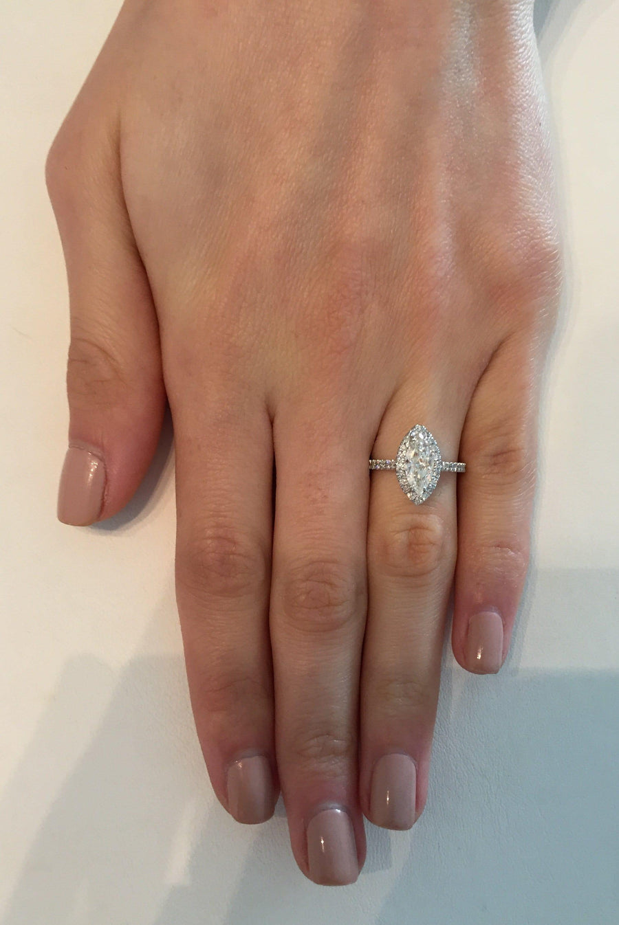 1.36 ct Marquise Cut Diamond Engagement Ring - BenzDiamonds