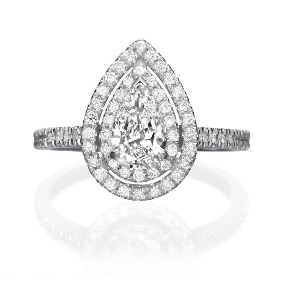 1.50 ct Pear Shaped Diamond Engagement Ring - BenzDiamonds