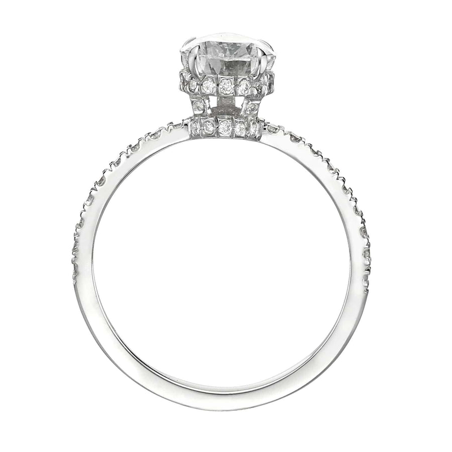 1.85 ct Pear Shaped Diamond Engagement Ring - BenzDiamonds