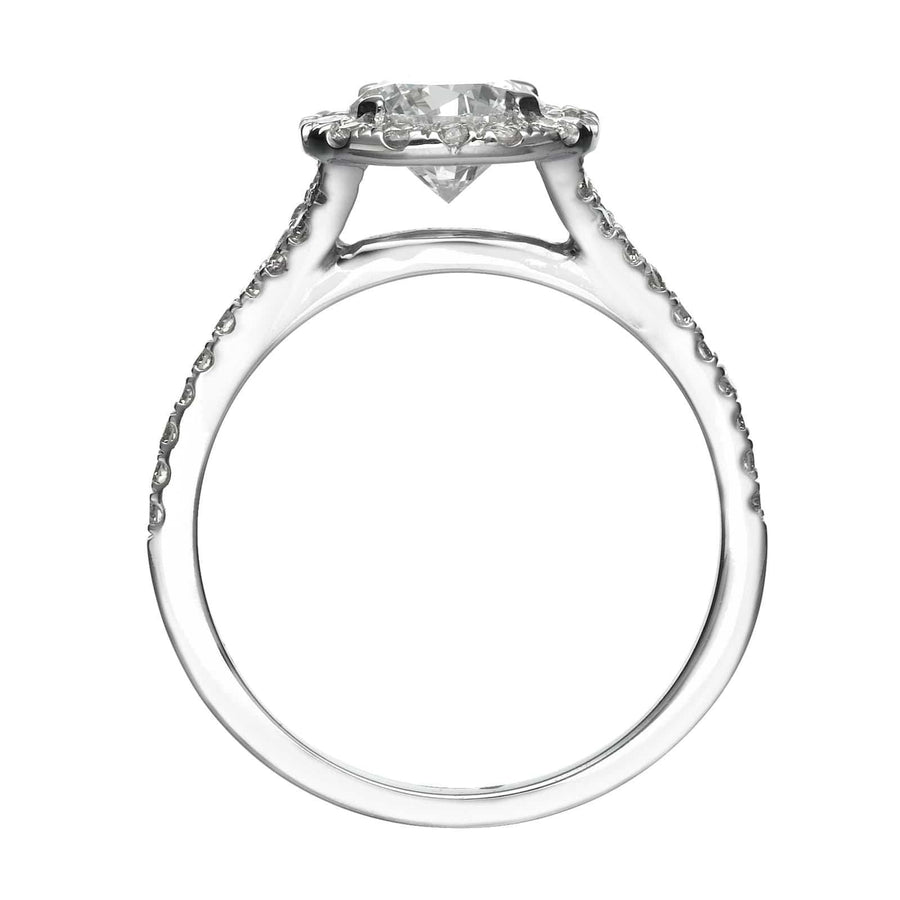 1.55 ct Round Cut Diamond Engagement Ring - BenzDiamonds