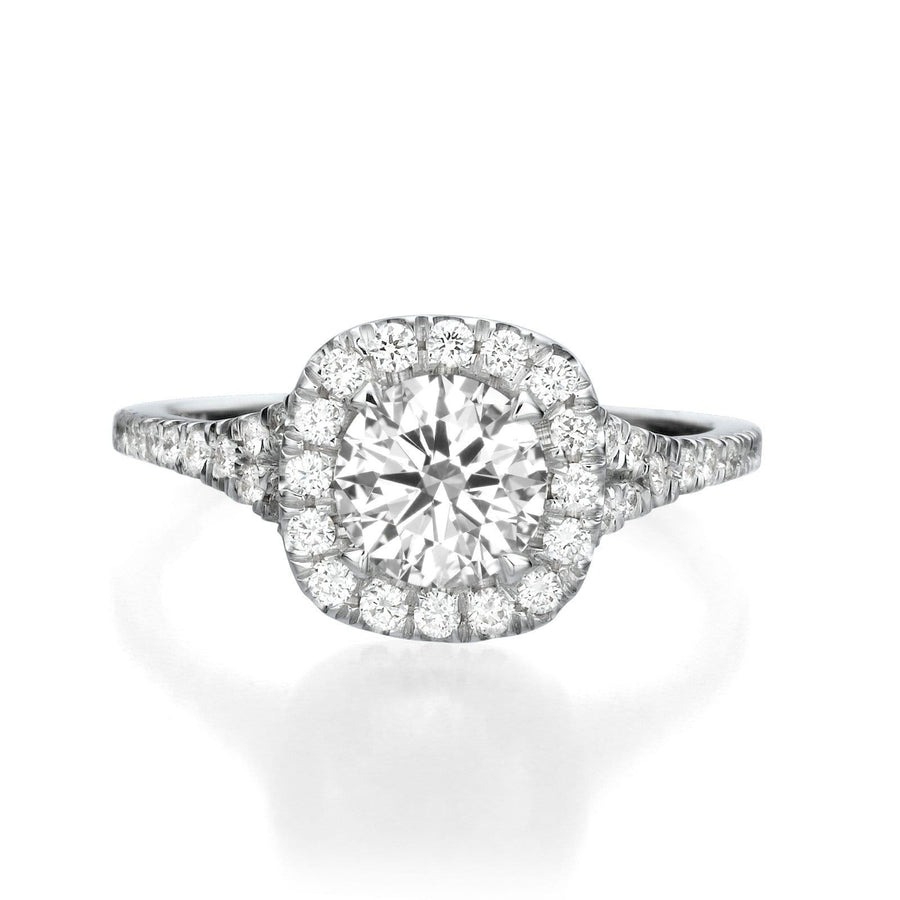 1.55 ct Round Cut Diamond Engagement Ring - BenzDiamonds