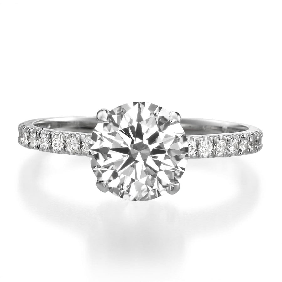 2.01 ct Round Brilliant Cut Diamond Engagement Ring - BenzDiamonds