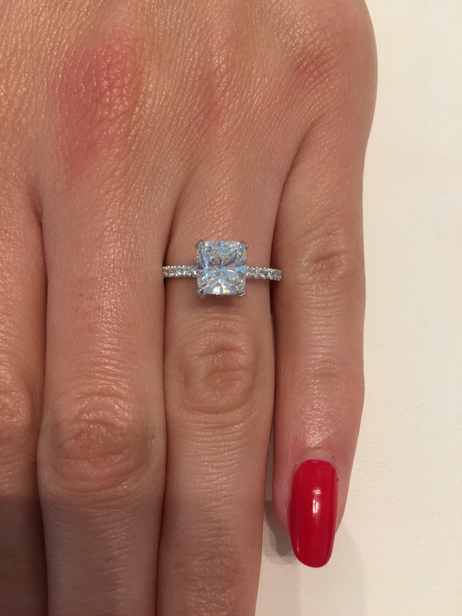 2.02 ct Cushion Cut Diamond Engagement Ring - BenzDiamonds