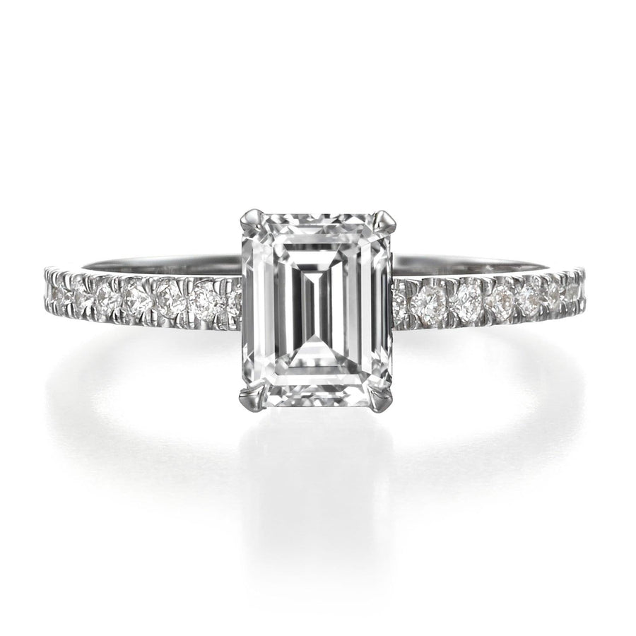 1.56 ct Emerald Cut Diamond Engagement Ring - BenzDiamonds