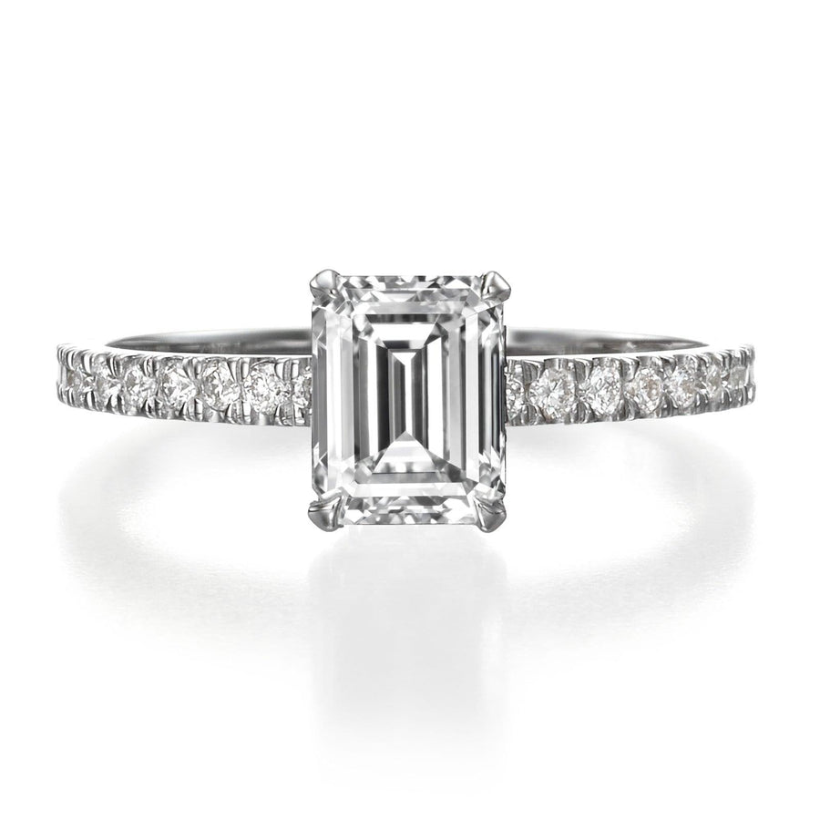 1.56 ct Emerald Cut Diamond Engagement Ring - BenzDiamonds