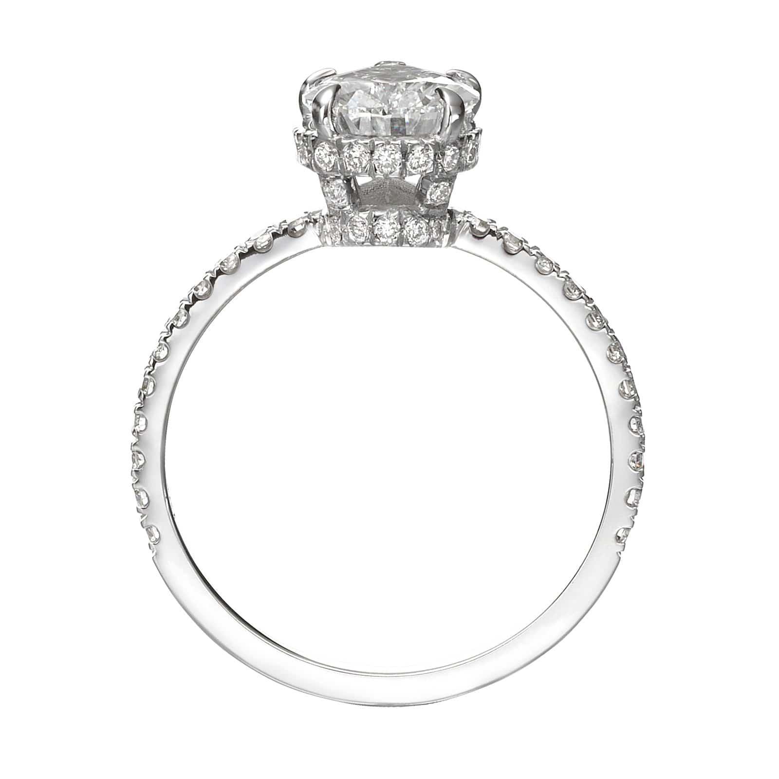 3.20 ct Pear Shaped Diamond Engagement Ring - BenzDiamonds