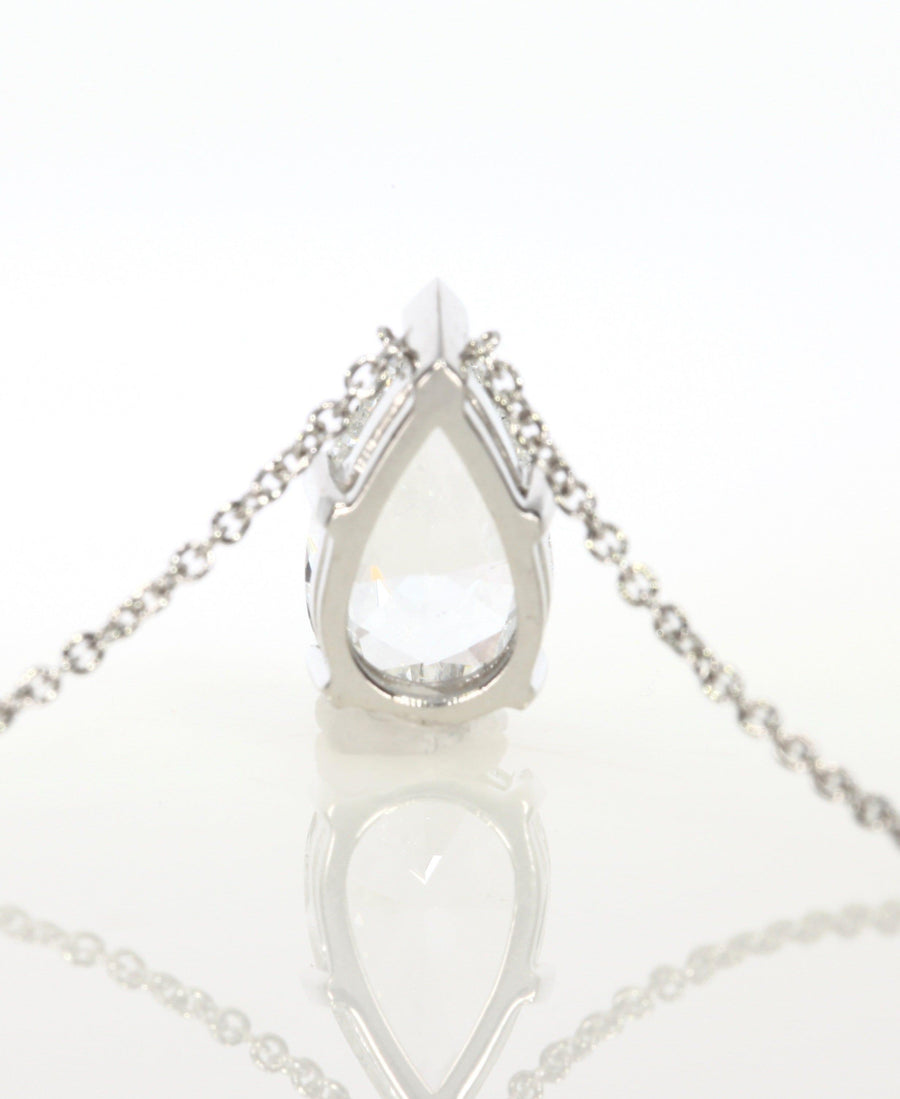 2.02 ct Pear Shape Diamond Solitaire Pendant Necklace - BenzDiamonds