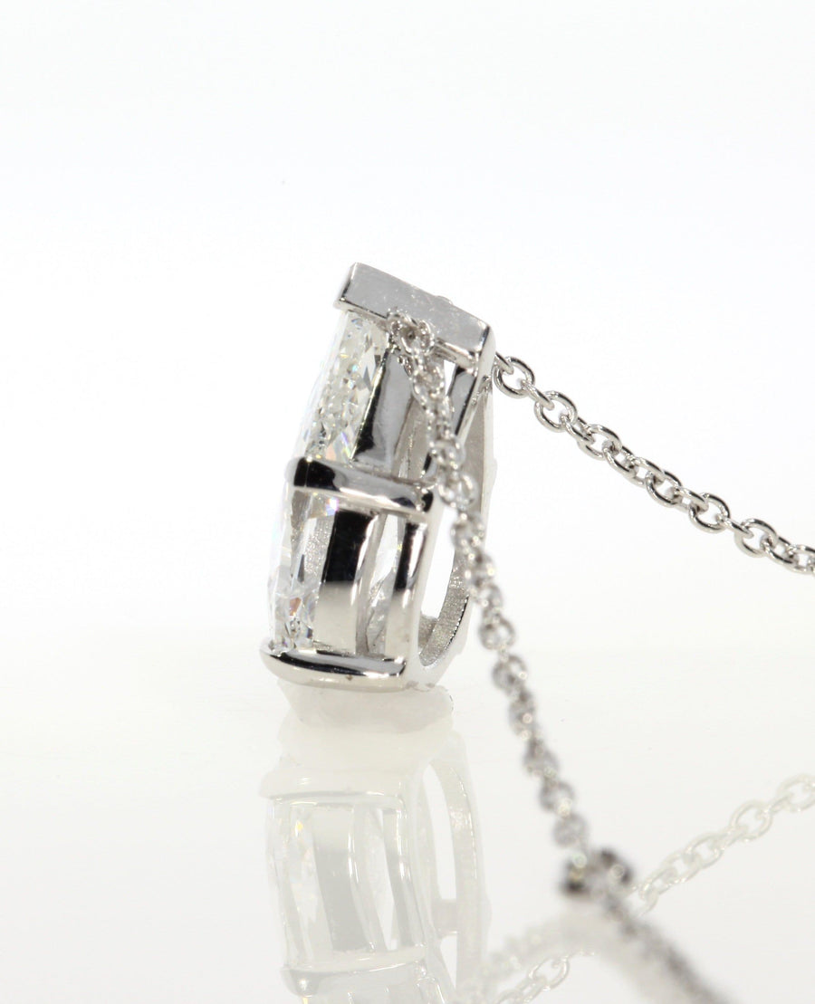 2.02 ct Pear Shape Diamond Solitaire Pendant Necklace - BenzDiamonds