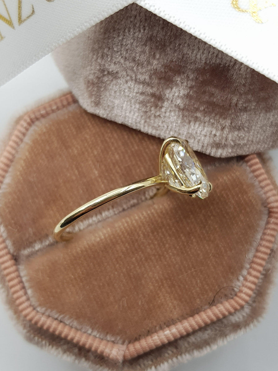 2.03 Carat Oval Cut Solitaire Diamond Engagement Ring - BenzDiamonds