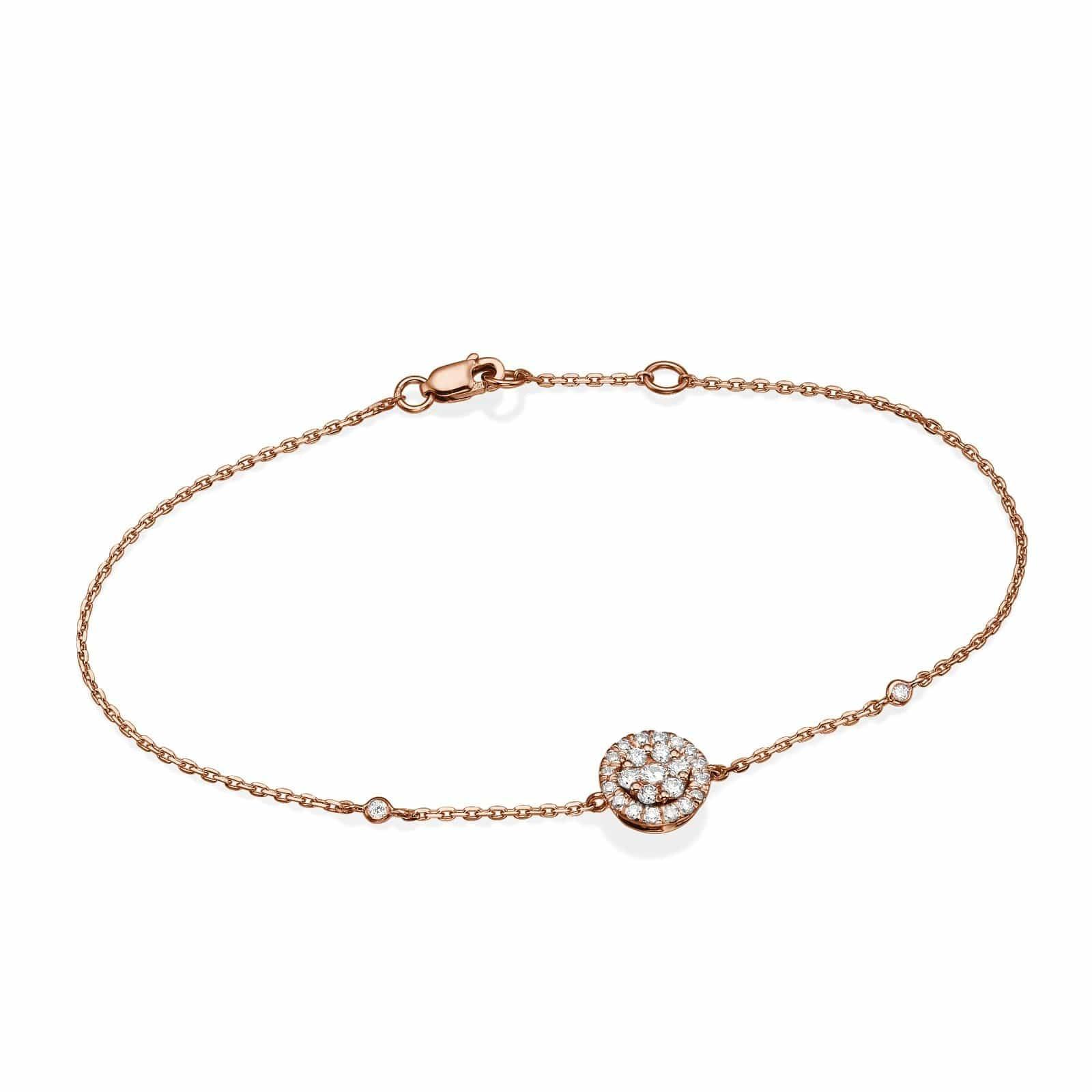Round Diamond Cluster Bracelet In 18K Gold - BenzDiamonds