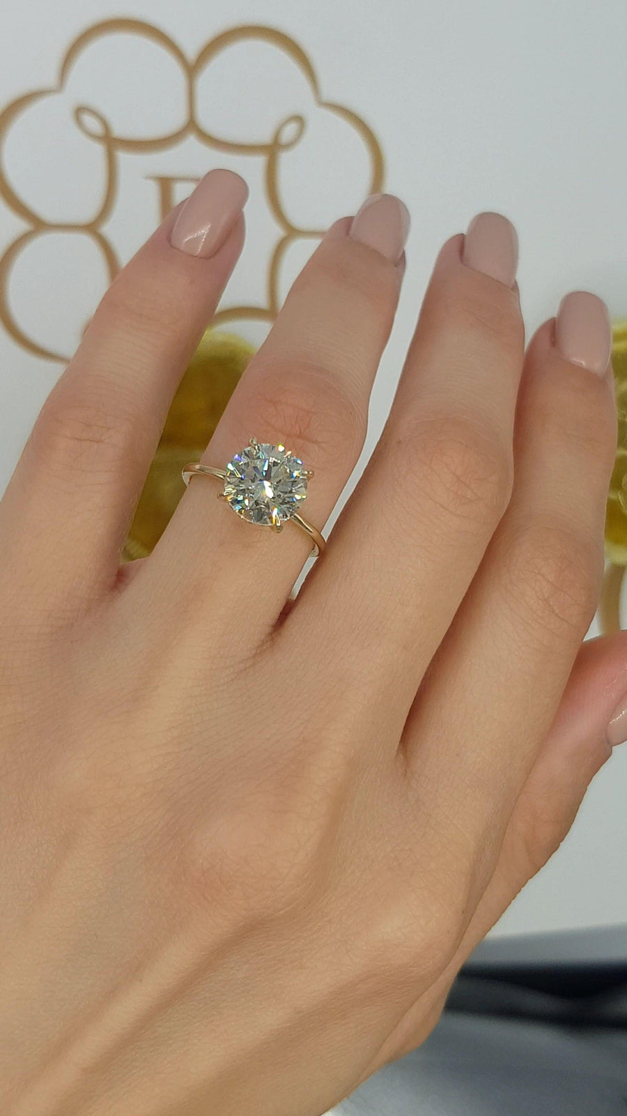 14K White Gold Round Lab Grown Diamond Round Halo Engagement Ring – Diamonds  Rock