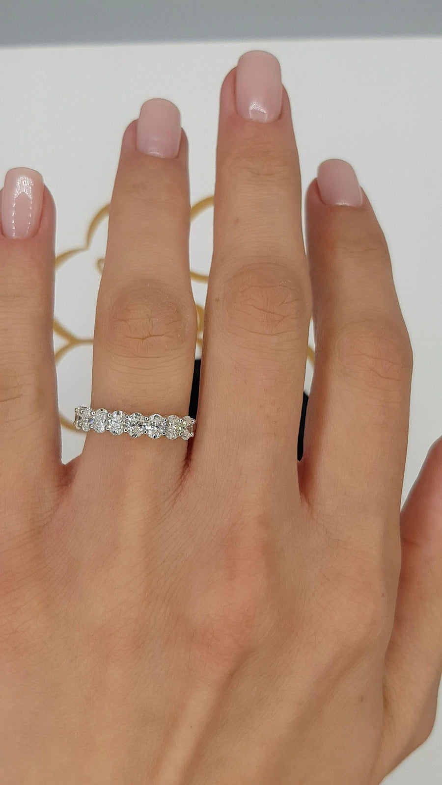 1.20 ct Oval Cut Diamond Eternity Band - BenzDiamonds