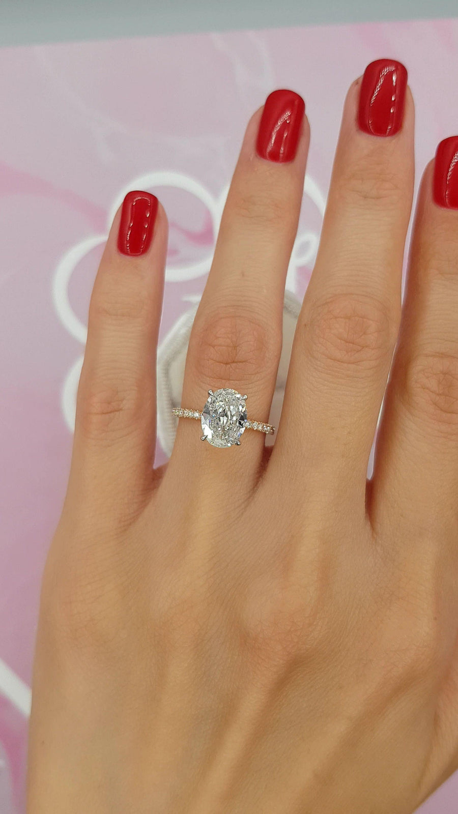 2 Carat Oval Halo Engagement Ring | Barkev's