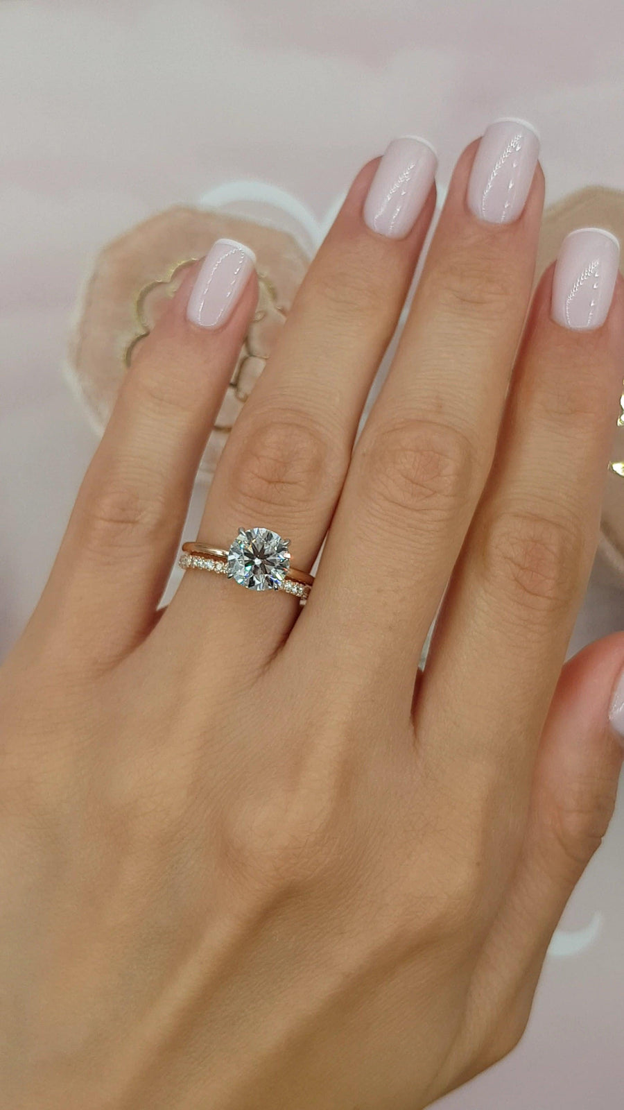 Lab grown diamond engagement ring | Round diamond engagement rings, Cute engagement  rings, Gold ring designs