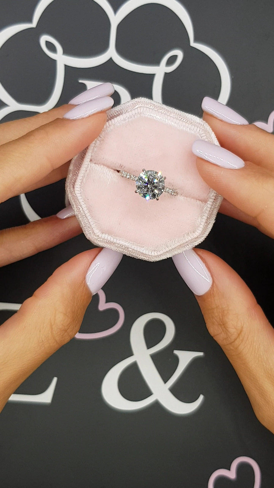 3 Carats Round Brilliant Cut Micropave Side Stones Hidden Halo Diamond Engagement Ring - BenzDiamonds