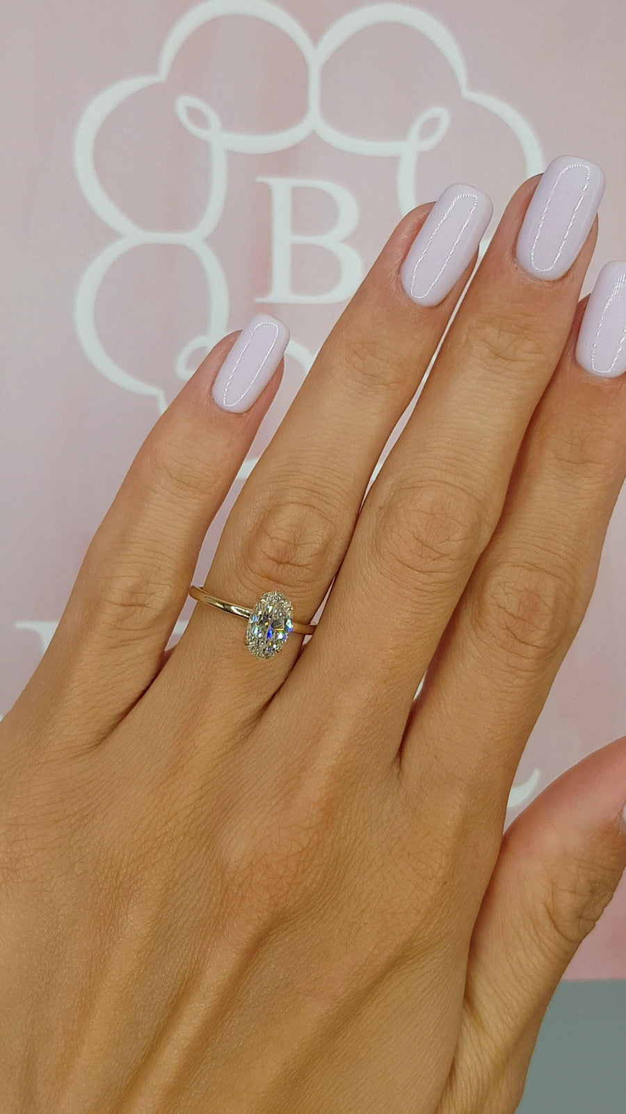 1.55 Carat Oval Cut Solitaire Diamond Engagement Ring - BenzDiamonds