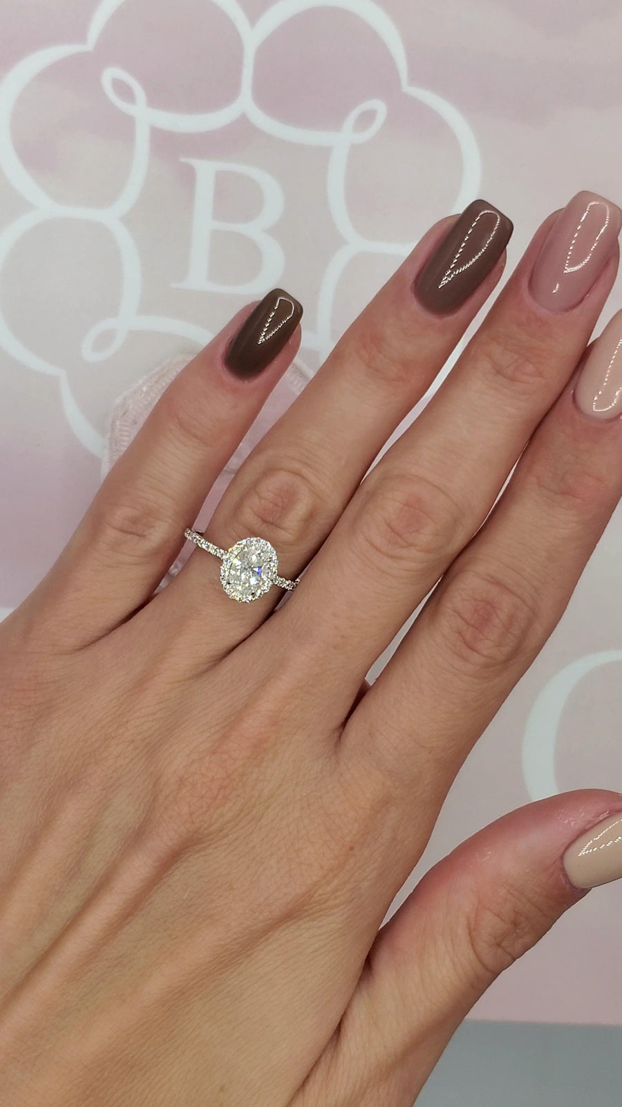 1.62 ct Oval Cut Diamond Engagement Ring - BenzDiamonds