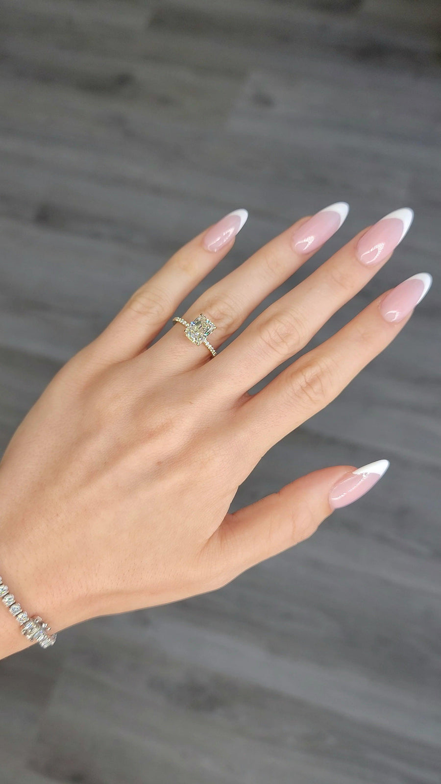3.18 Carats Radiant Cut Micropaved Side Stones Hidden Halo Diamond Engagement Ring - BenzDiamonds