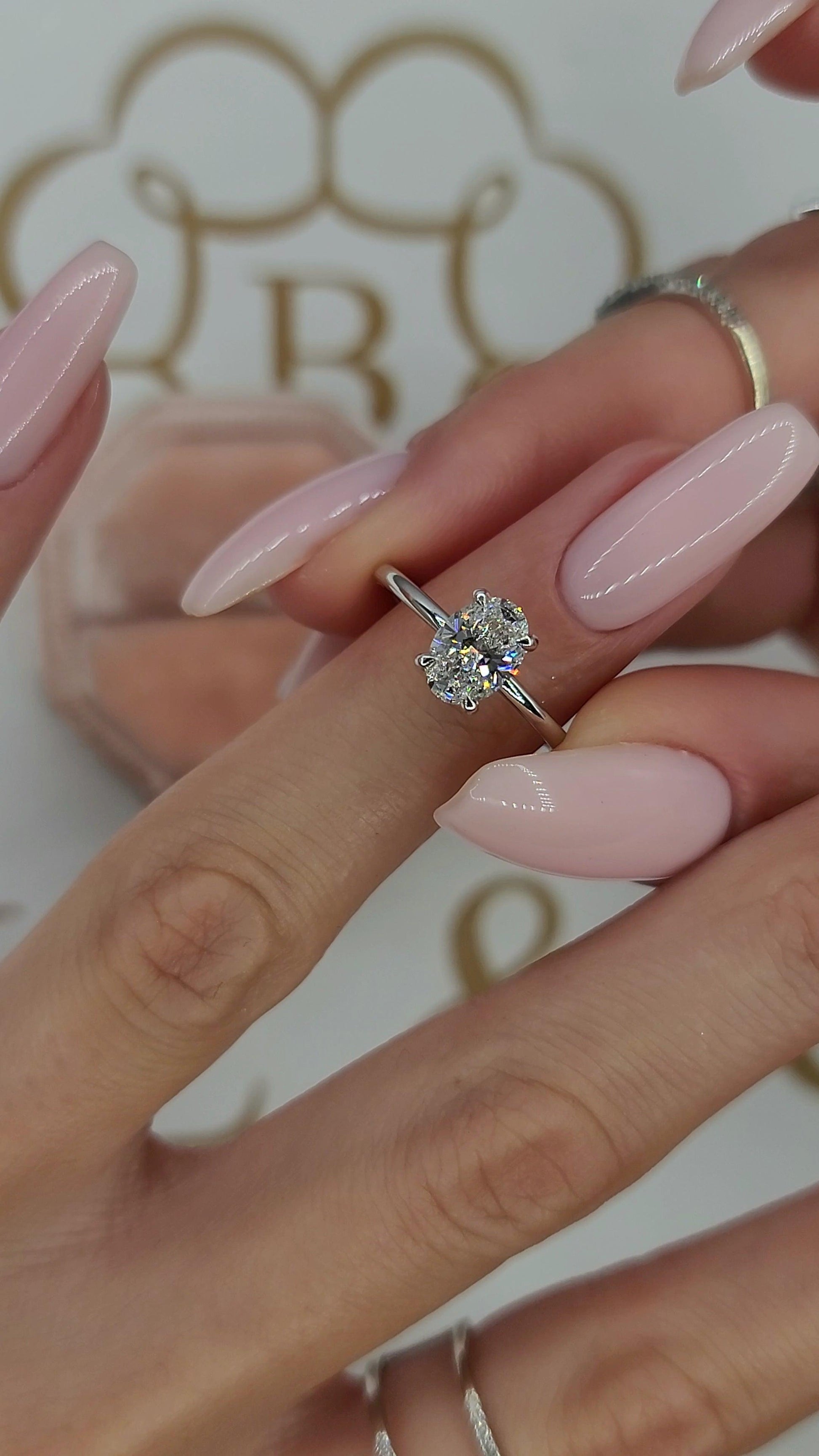 1.15 Carats Lab Grown Oval Cut Solitaire Hidden Halo Diamond Engagement Ring - BenzDiamonds
