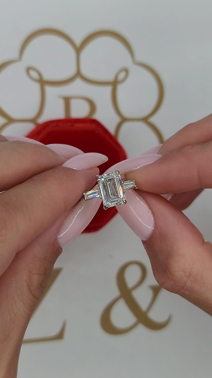 3 ct emerald cut diamond ring Clearance