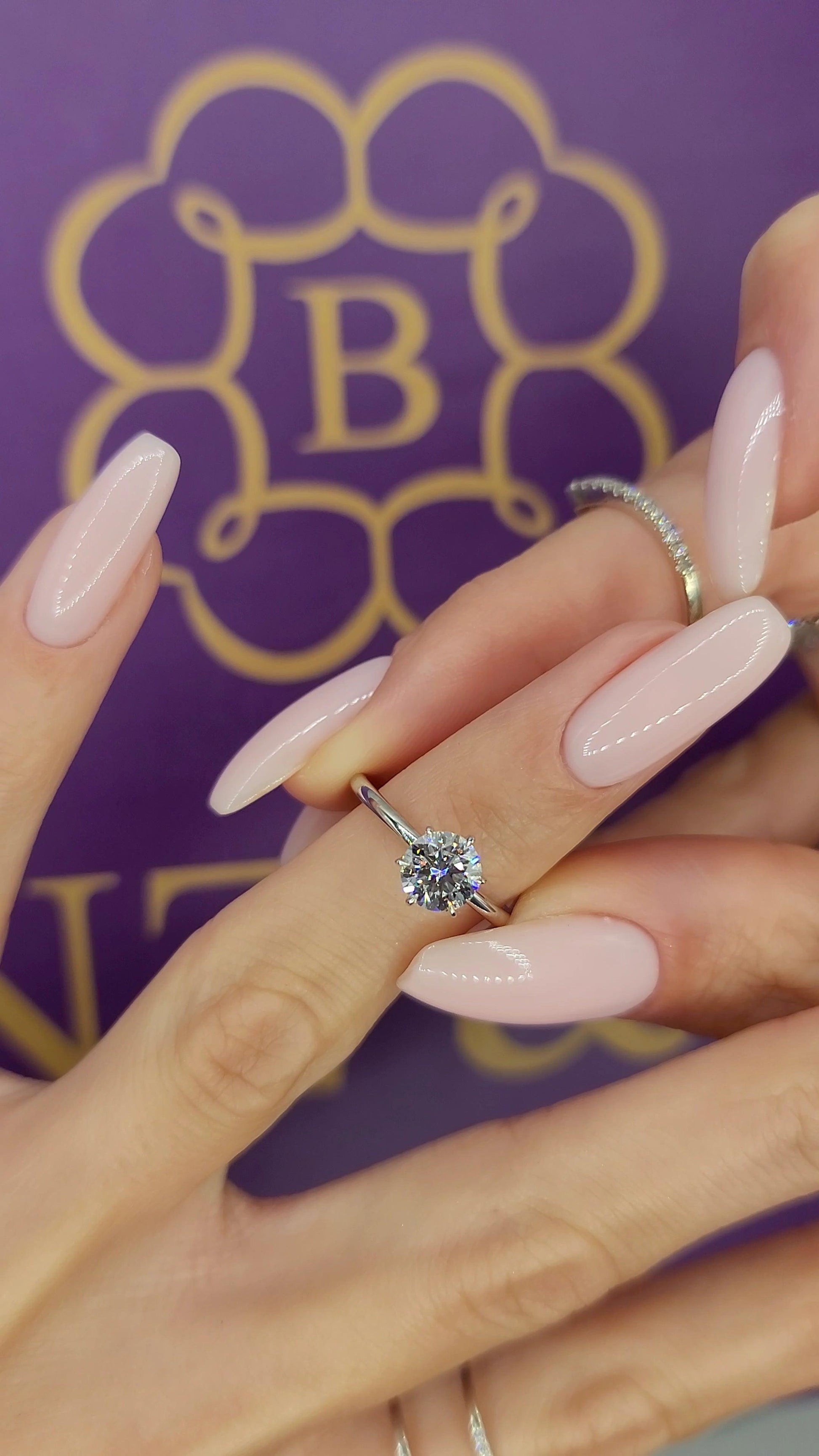1 Carat Lab Grown Round Brilliant Cut Solitaire Diamond Engagement Ring in White Gold - BenzDiamonds