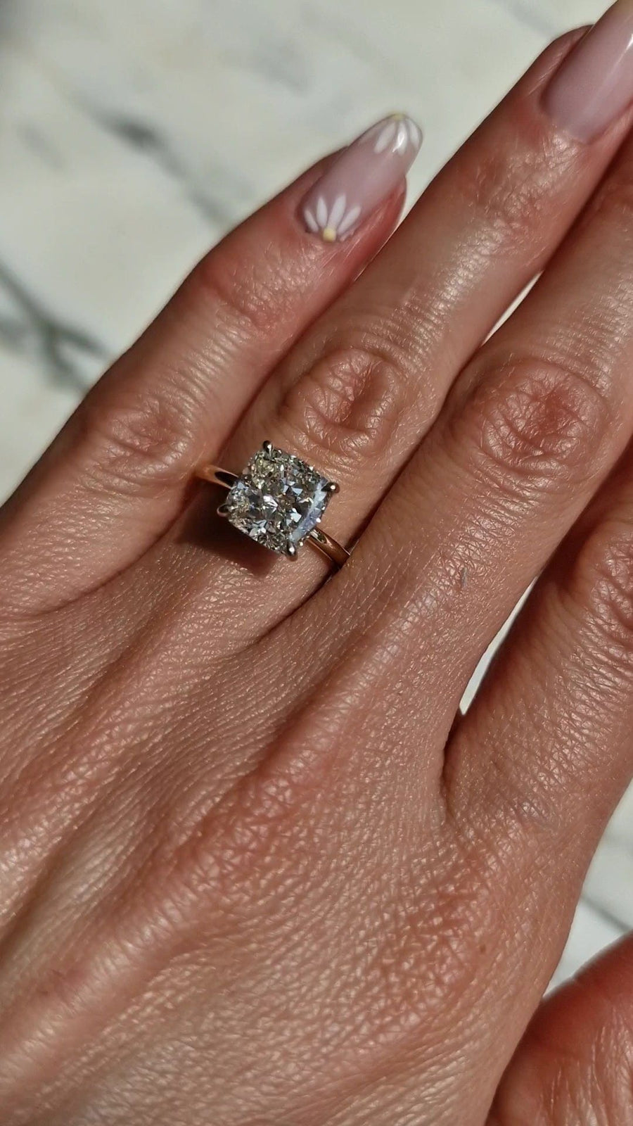 Cushion cut solitaire diamond ring Clearance