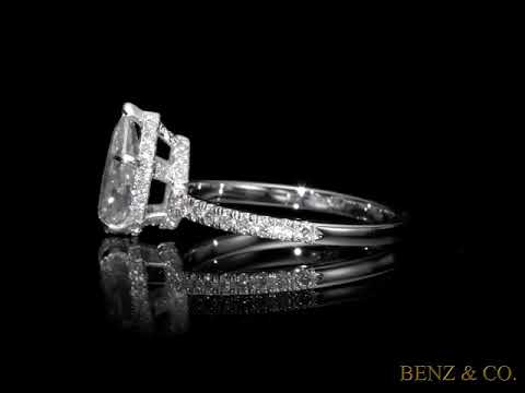 1.85 ct Pear Shaped Diamond Engagement Ring