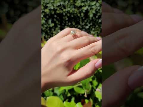 3.18 Carats Radiant Cut Micropaved Side Stones Hidden Halo Diamond Engagement Ring