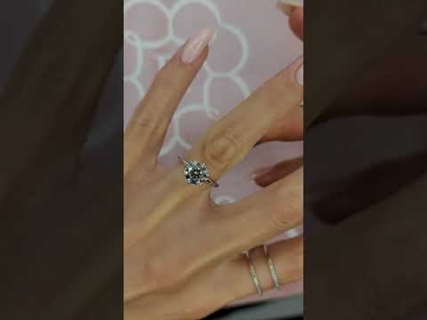 2.01 Carats Lab Grown Round Brilliant Cut Solitaire Diamond Engagement Ring in White Gold