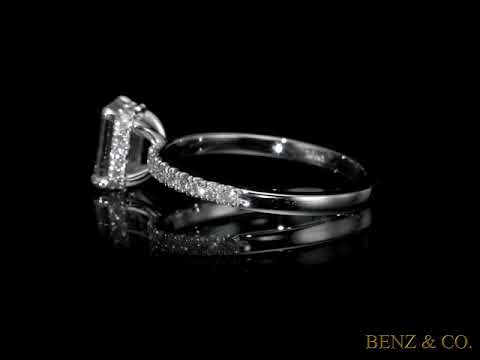 1.56 ct Emerald Cut Diamond Engagement Ring