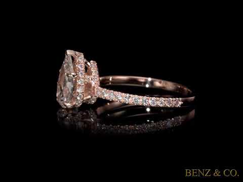 1.60 ct Pear Shaped Diamond Engagement Ring