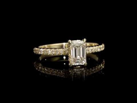 1.46 ct Emerald Cut Diamond Engagement Ring