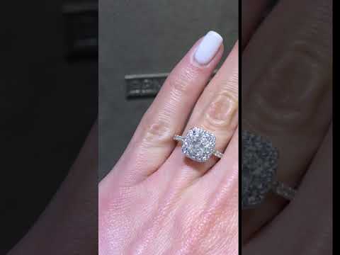 2.76 ct Cushion Cut Diamond Engagement Ring