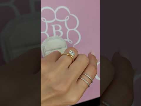 2.01 Carat Lab Grown Round Brilliant Cut Solitaire Diamond Engagement Ring in Yellow Gold