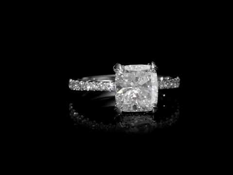 2.61 ct Cushion Cut Diamond Engagement Ring