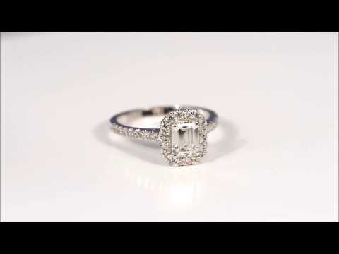 1.42 ct Emerald Cut Diamond Engagement Ring