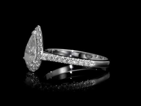 1.45 ct Pear Shaped Diamond Engagement Ring
